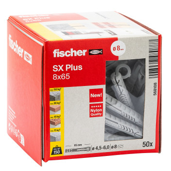 Fischer SX Plus Nylon Plug 8mm x 65mm (50)*