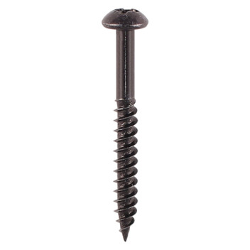 Pre Pack Woodscrew Black Round Head 8 x 1 1/2 (10)