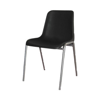 Canteen Stacking Chair Plastic Grey*