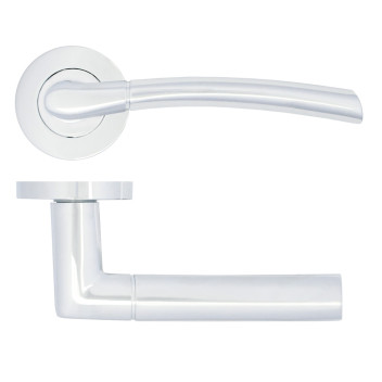 Door Handle Andorra Round Rose Lever CP*