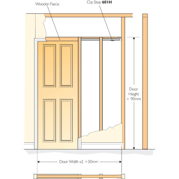 Track Henderson Pocket Door Kit Pdk3 762mm*